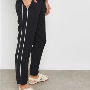 Topshop Black Trouser With White Lining